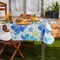 Summer Vinyl Table Cover Collection Flannel Backed Floral Tablecloth